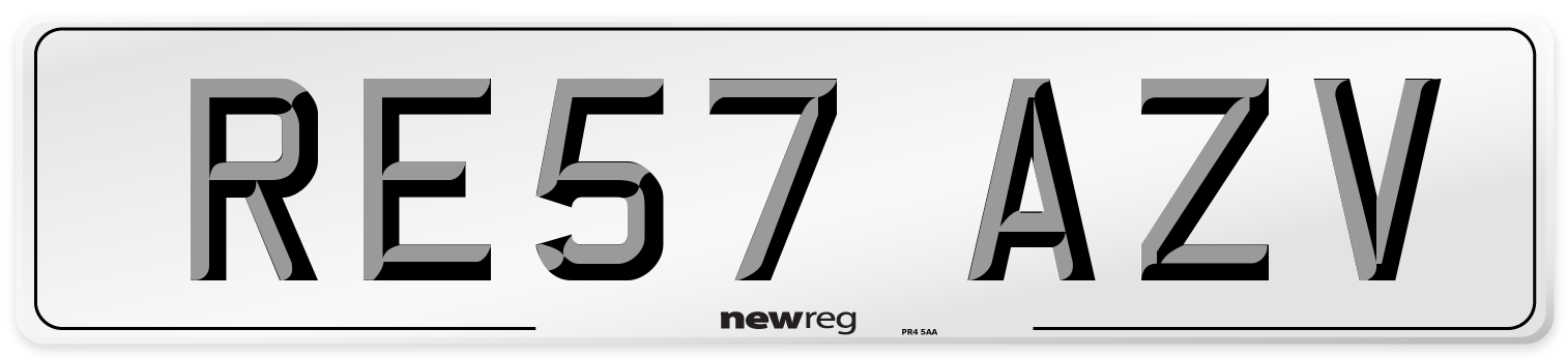 RE57 AZV Number Plate from New Reg
